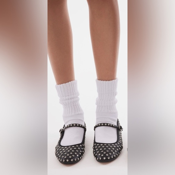 Steve Madden black VINETTA RHINESTONES mary jane flats size 10 brand new - Picture 2 of 10